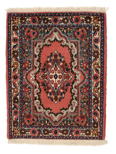 Sarough Vloerkleed 69X87 Zwart/Donkerrood Wol, Perzië/Iran Carpetvista