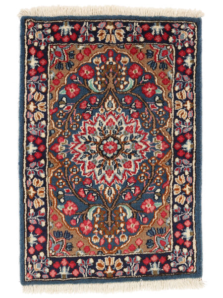  Kerman Covor 63X94 Persan Lână Negru/Dark Red Mic Carpetvista