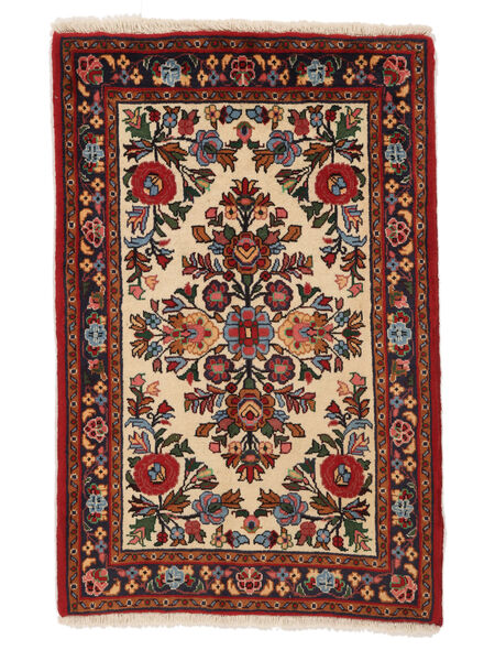  Persian Sarouk Rug 70X110 Black/Dark Red (Wool, Persia/Iran)