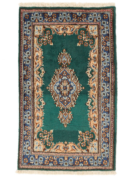  Perzisch Kerman Vloerkleed 73X121 Zwart/Bruin Carpetvista