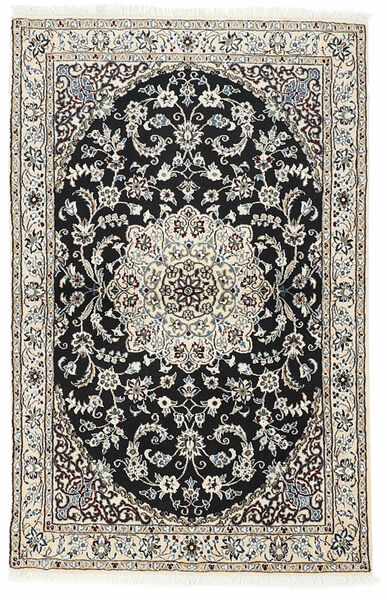  Persian Nain 9La Rug 97X150 Black/Dark Yellow (Wool, Persia/Iran)