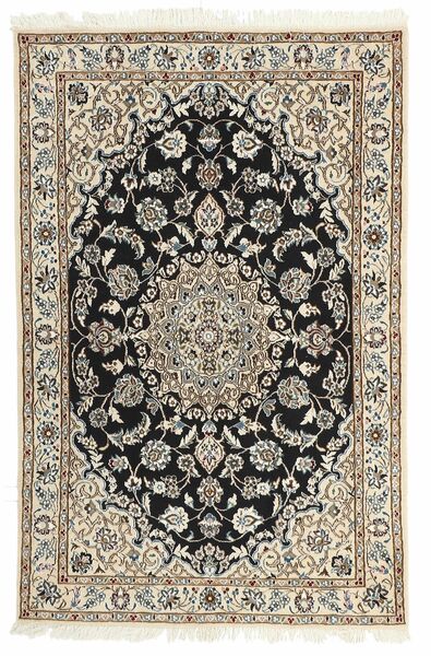  96X146 Nain 9La Teppich Schwarz/Braun Persien/Iran