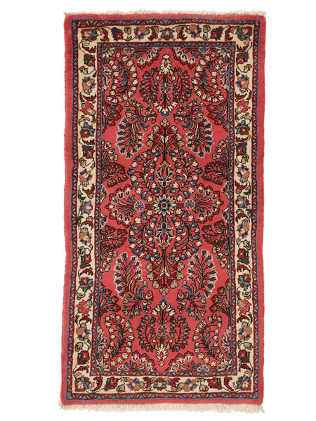  Lillian Tappeto 68X135 Persiano Di Lana Rosso Scuro/Nero Piccolo Carpetvista