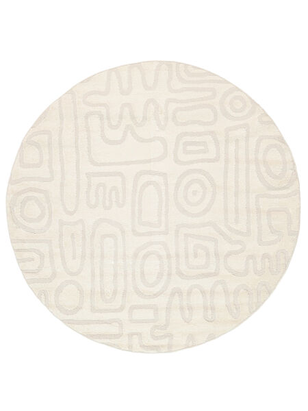 Doodlee Ø 200 White Round Rug