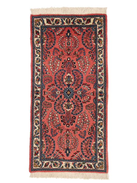 65X132 Tapete Lillian Oriental Vermelho Escuro/Preto (Lã, Pérsia/Irão) Carpetvista