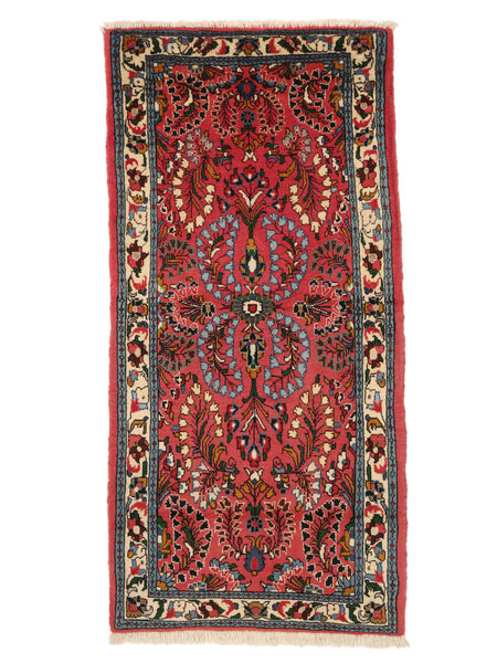 65X135 Tapete Oriental Lillian Vermelho Escuro/Preto (Lã, Pérsia/Irão) Carpetvista