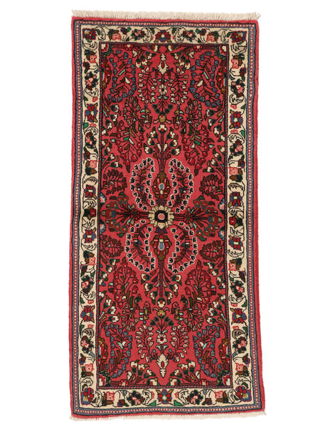 Tappeto Lillian 66X140 Nero/Rosso Scuro (Lana, Persia/Iran)