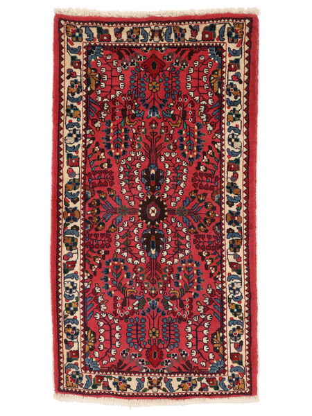 Tappeto Lillian 73X135 Rosso Scuro/Nero (Lana, Persia/Iran)