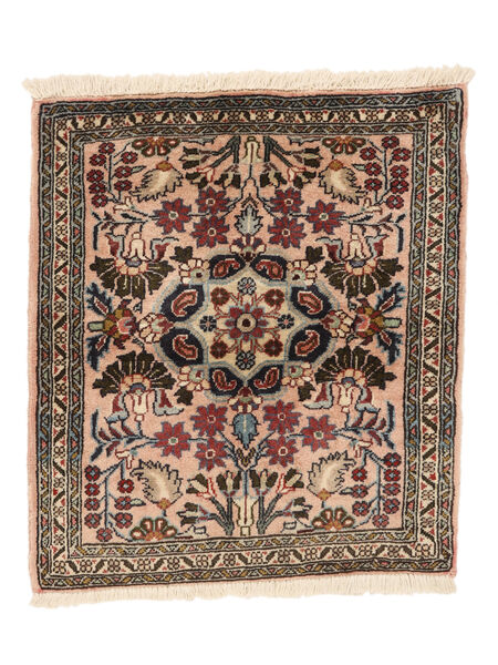  60X70 Sarough Vloerkleed Bruin/Zwart Perzië/Iran Carpetvista