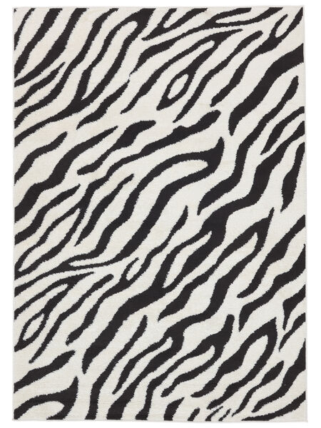  160X230 Shaggy Rug Zebras - Black/Cream White