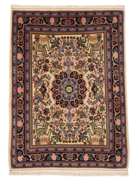 123X170 Tappeto Saruk Fine Orientale Nero/Marrone (Lana, Persia/Iran) Carpetvista