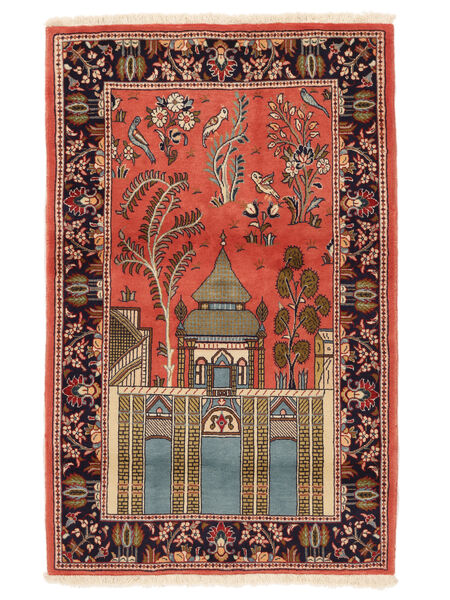  Persian Sarouk Fine Rug 114X179 Dark Red/Black Carpetvista