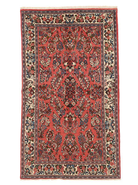  126X220 Sarouk Covor Dark Red/Negru Persia/Iran
 Carpetvista