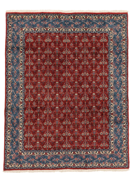  Persian Sarouk Fine Rug 196X250 Black/Dark Red Carpetvista