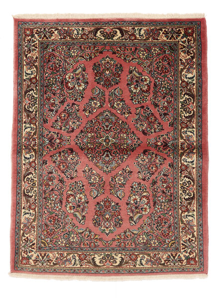  Persan Sarouk Fine Covor 107X144 Dark Red/Negru Carpetvista