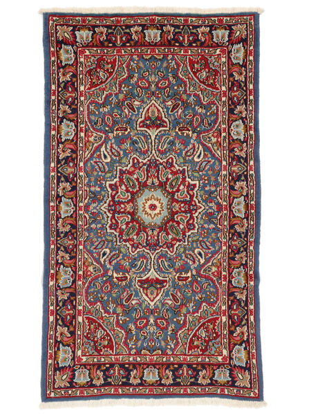  Kerman Teppich 115X207 Persischer Wollteppich Dunkelrot/Schwarz Klein Carpetvista