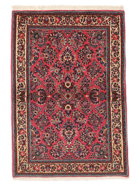  105X153 Sarough Fine Teppe Mørk Rød/Svart Persia/Iran Carpetvista