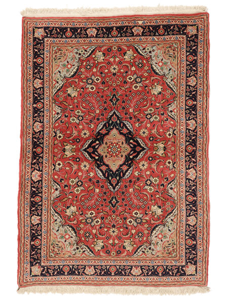 Alfombra Oriental Sarough Fine 110X160 Marrón/Rojo Oscuro (Lana, Persia/Irán)