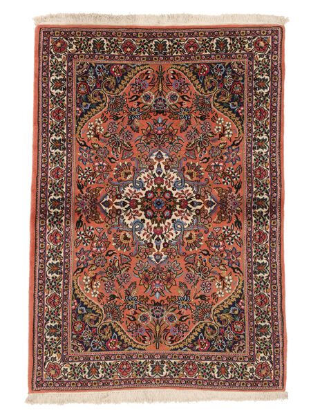  Orientalsk Sarough Fine Teppe 110X160 Svart/Mørk Rød Ull, Persia/Iran Carpetvista