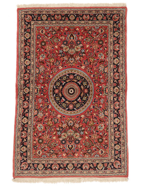 Sarough Fine Matta 108X166 Mörkröd/Brun Ull, Persien/Iran Carpetvista