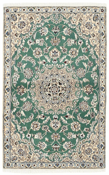  Persischer Nain 9La Teppich 85X137 Dunkelgrün/Beige (Wolle, Persien/Iran)