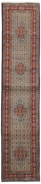 Alfombra Persa Moud 81X388 De Pasillo Marrón/Rojo Oscuro (Lana, Persia/Irán)