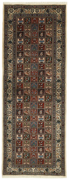 Moud Rug Rug 86X241 Runner
 Black/Brown Wool, Persia/Iran