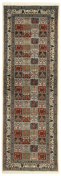 80X242 Moud Teppich Orientalischer Läufer Braun/Schwarz (Wolle, Persien/Iran)