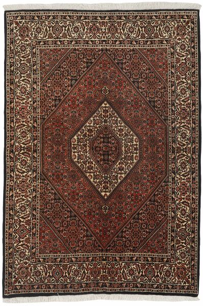 143X212 Alfombra Oriental Bidjar Negro/Marrón (Lana, Persia/Irán)