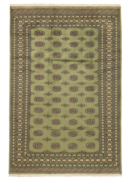 Dywan Orientalny Pakistański Bucharski 2Ply 199X299 Ciemnozielony/Ciemny Żółty (Wełna, Pakistan )