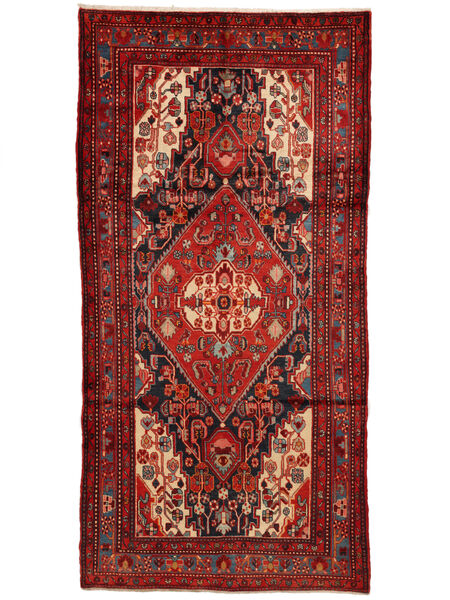  Persisk Nahavand Old Teppe 160X325Løpere Mørk Rød/Svart (Ull, Persia/Iran)