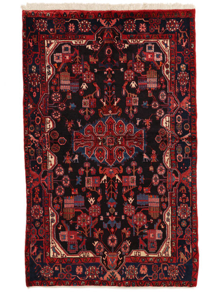  Persisk Nahavand Old Teppe 153X250 Svart/Mørk Rød (Ull, Persia/Iran)