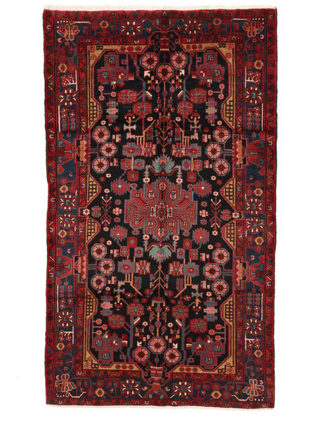  Nahavand Old Rug 160X280 Persian Wool Black/Dark Red Carpetvista