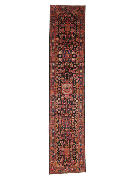  116X539 Nahavand Old Teppe Løpere Mørk Rød/Svart Persia/Iran Carpetvista