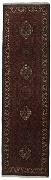 Alfombra Persa Bidjar 98X375 De Pasillo Negro/Marrón (Lana, Persia/Irán)