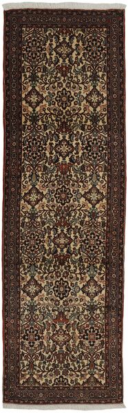 Alfombra Persa Bidjar 85X288 De Pasillo Negro/Marrón (Lana, Persia/Irán)