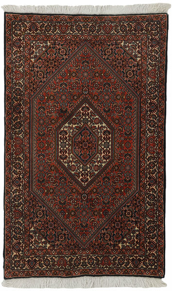 85X142 Tapete Bijar Oriental Preto/Vermelho Escuro (Lã, Pérsia/Irão)