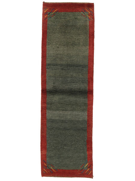 Alfombra Persa Gabbeh Rustic 57X190 De Pasillo Negro/Rojo Oscuro (Lana, Persia/Irán)