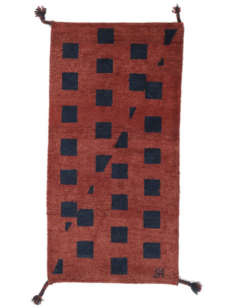 Tappeto Gabbeh Rustic 60X120 Rosso Scuro/Nero (Lana, Persia/Iran)