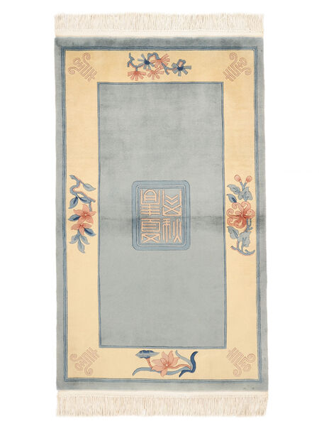 Alfombra China 90 Line 91X152 Gris/Beige (Lana, China)