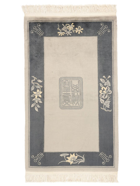  91X152 Medaille Klein China 90 Line Vloerkleed Wol, Carpetvista