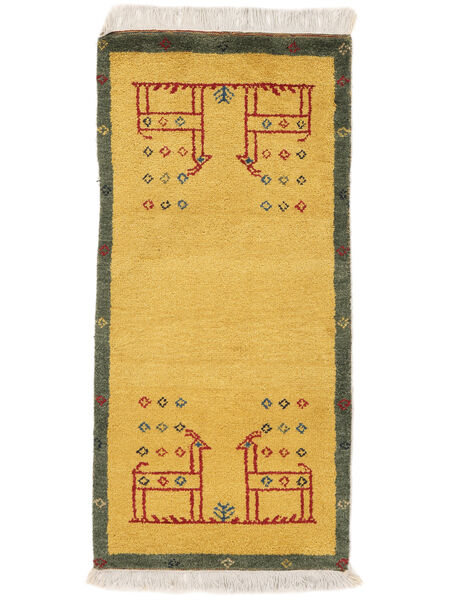  Persian Gabbeh Rustic Rug 59X123 Orange/Dark Yellow Carpetvista