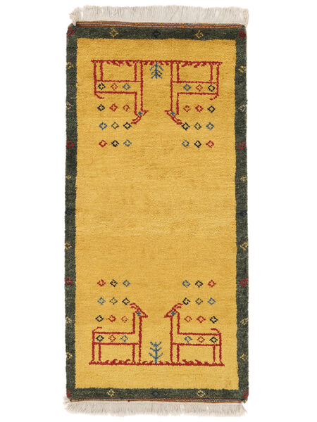 Alfombra Persa Gabbeh Rustic 61X123 Naranja/Negro (Lana, Persia/Irán)