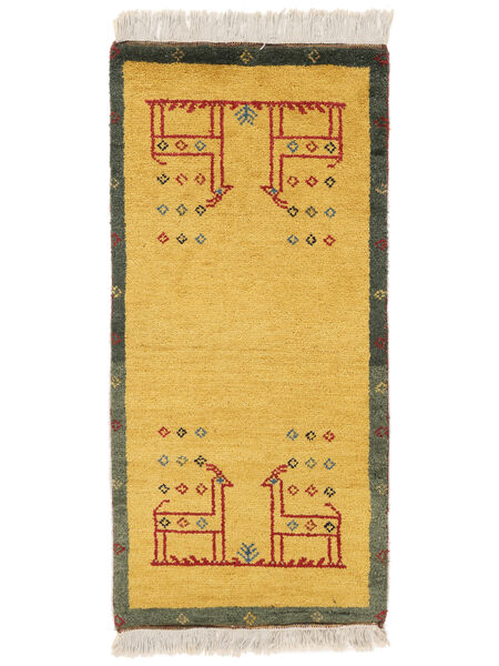 Alfombra Gabbeh Rustic 58X122 Naranja/Amarillo Oscuro (Lana, Persia/Irán)