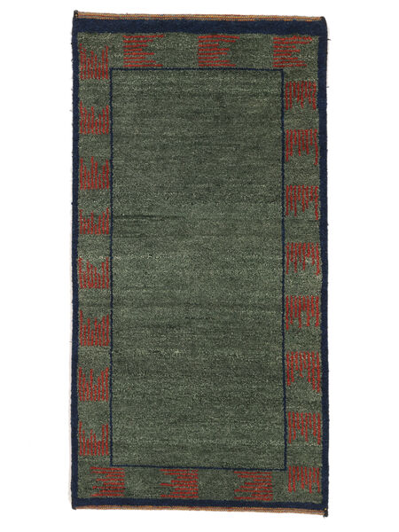  Persisk Gabbeh Rustic Teppe 62X119 Svart/Mørk Rød (Ull, Persia/Iran)