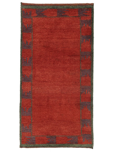 63X121 Gabbeh Rustic Rug Modern Dark Red/Black (Wool, Persia/Iran) Carpetvista