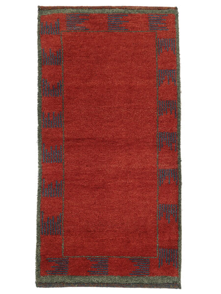 61X118 Gabbeh Rustic Vloerkleed Modern Donkerrood/Zwart (Wol, Perzië/Iran) Carpetvista