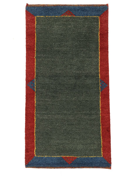 Alfombra Persa Gabbeh Rustic 63X121 Negro/Rojo Oscuro (Lana, Persia/Irán)