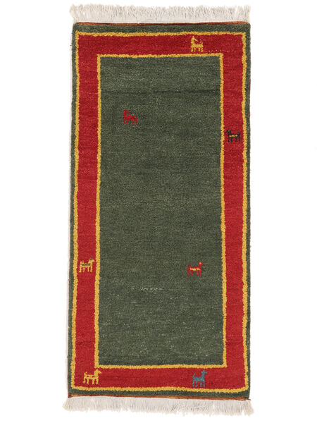  Persisk Gabbeh Rustic Matta 59X122 Svart/Mörkröd (Ull, Persien/Iran)