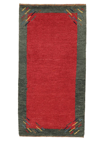 Alfombra Gabbeh Rustic 62X119 Rojo Oscuro/Negro (Lana, Persia/Irán)